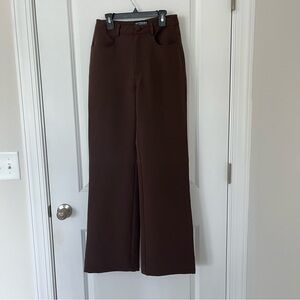 Kittenish Small Chocolate Brown High Waisted Trouser Pants